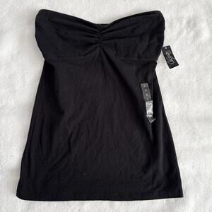 y2k black basic fitted deadstock tub top